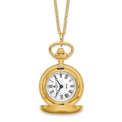 Charles Hubert Gold-finish Scroll Design Pendant Watch