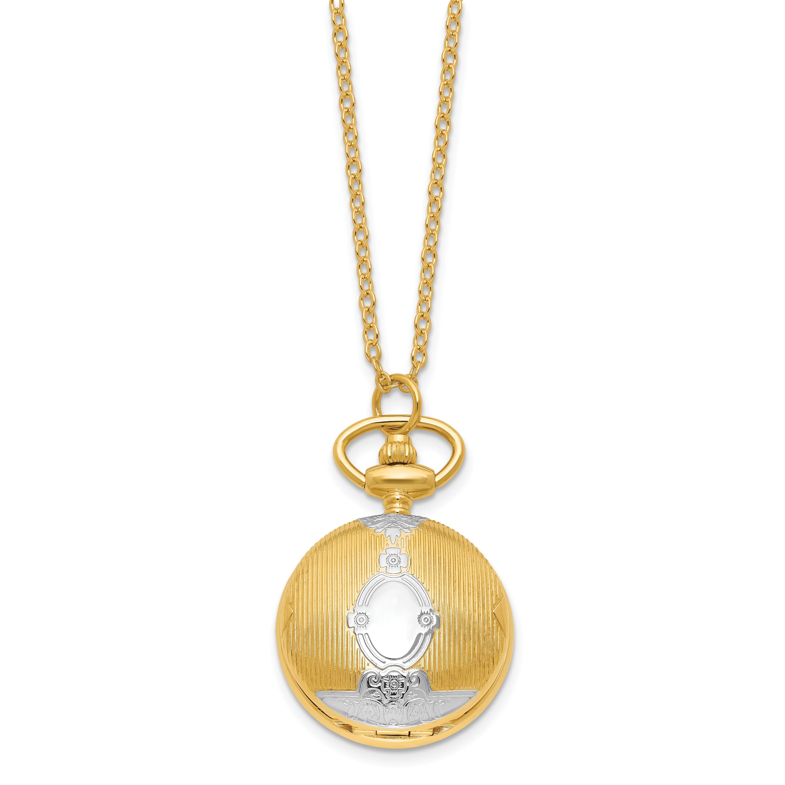 Charles Hubert Two-tone Shield Design Pendant Watch