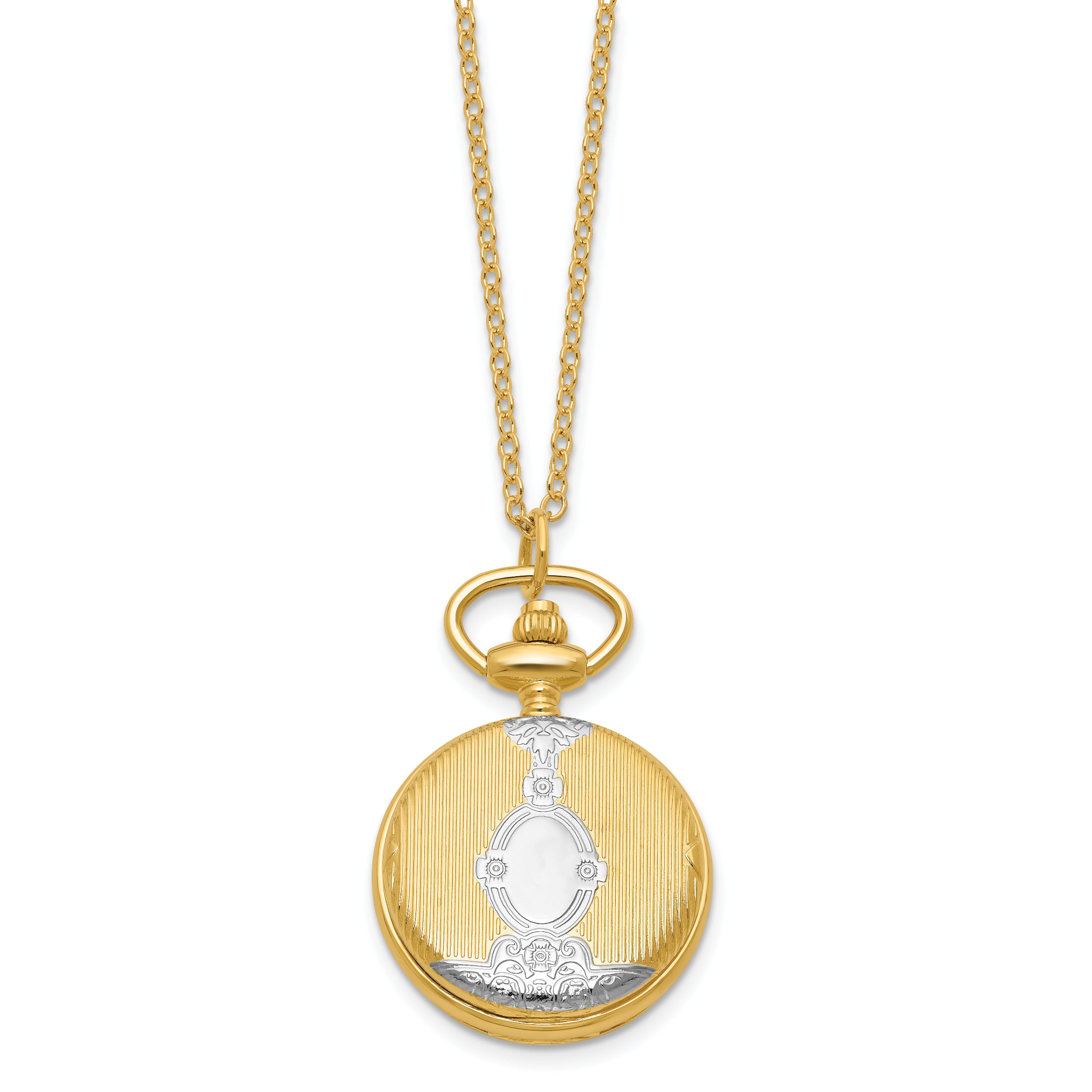 Charles Hubert Two-tone Shield Design Pendant Watch