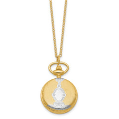 Charles Hubert Two-tone Shield Design Pendant Watch