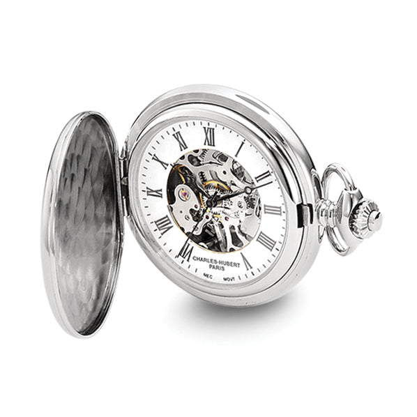 Charles Hubert Chrome-finish Shield Design Pocket Watch