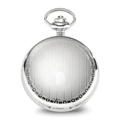 Charles Hubert Chrome-finish Stripe Design Pocket Watch