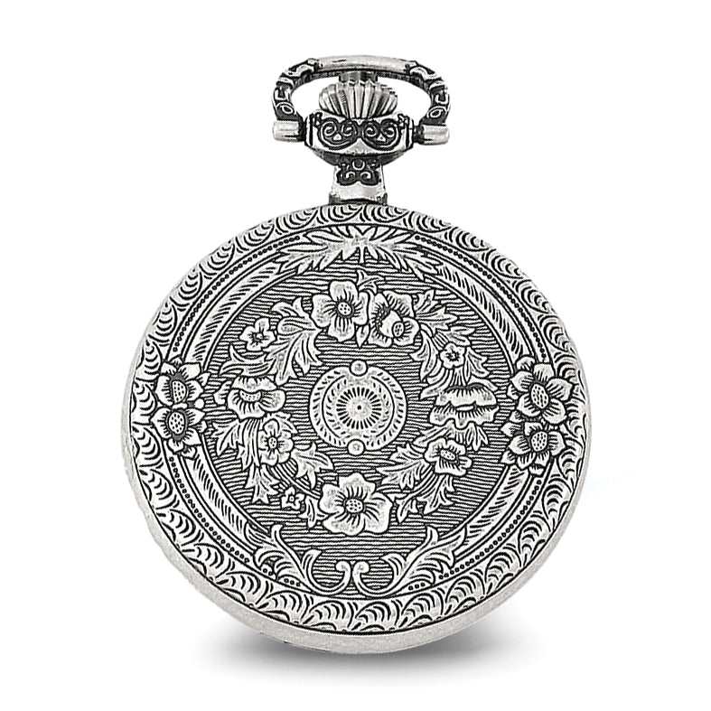 Charles Hubert Antiqued Oval Design Pocket Watch