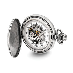 Charles Hubert Antiqued Oval Design Pocket Watch