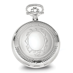 Charles Hubert Chrome-finish Oval Design Pocket Watch