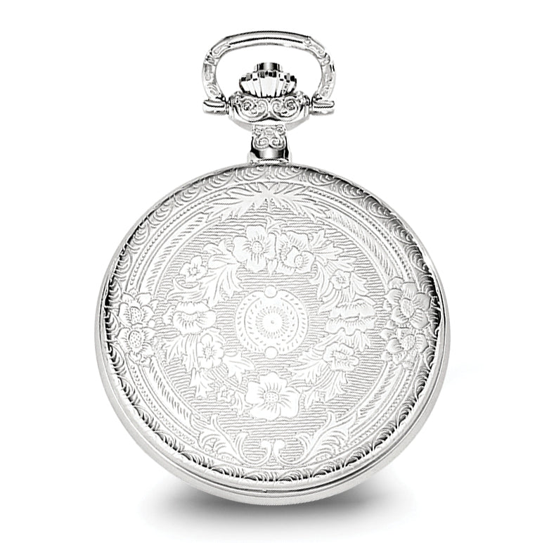 Charles Hubert Chrome-finish Oval Design Pocket Watch