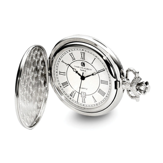 Charles Hubert Chrome-finish Oval Design Pocket Watch