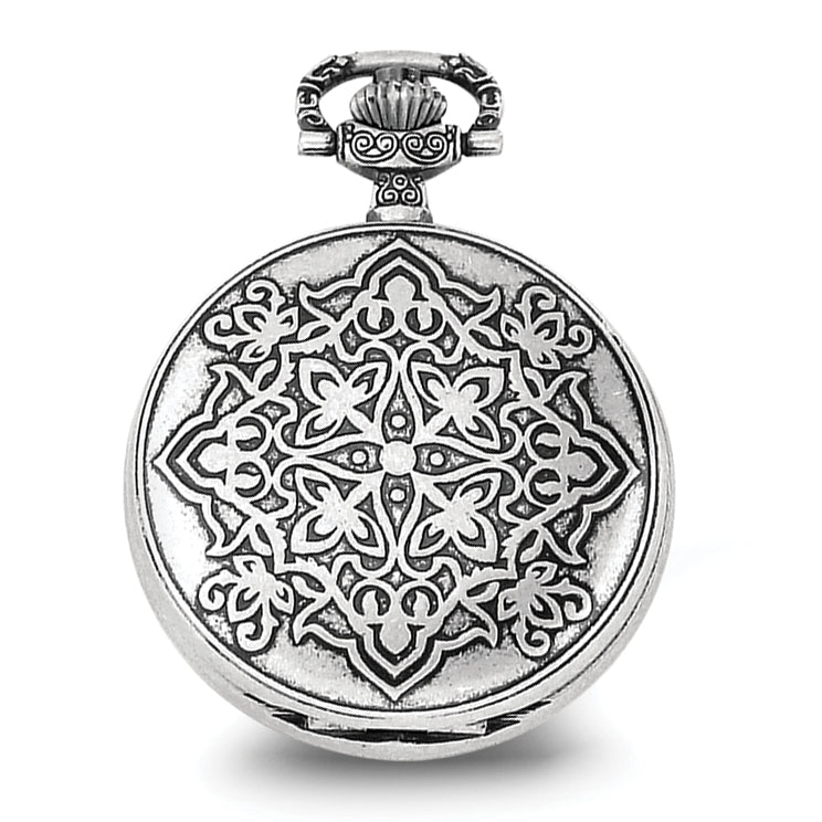 Charles Hubert Antiqued Floral Design Pocket Watch