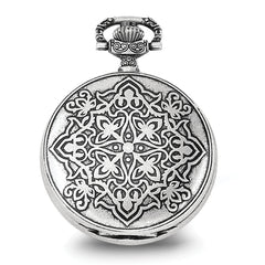 Charles Hubert Antiqued Floral Design Pocket Watch