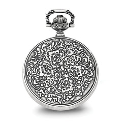 Charles Hubert Antiqued Floral Design Pocket Watch