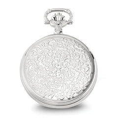 Charles Hubert Chrome-finish Floral Design Pocket Watch