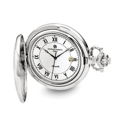 Charles Hubert Chrome-finish Floral Design Pocket Watch