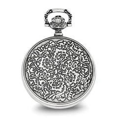 Charles Hubert Antiqued Floral Design Pocket Watch