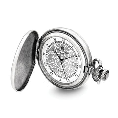 Charles Hubert Antiqued Floral Design Pocket Watch