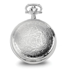 Charles Hubert Chrome-finish Skeleton Case Pocket Watch