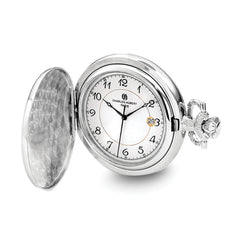 Charles Hubert Chrome-finish Skeleton Case Pocket Watch