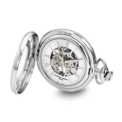 Charles Hubert Chrome-finish Floral Design Pocket Watch