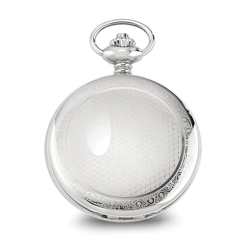 Charles Hubert Chrome-finish Oval Design Pocket Watch