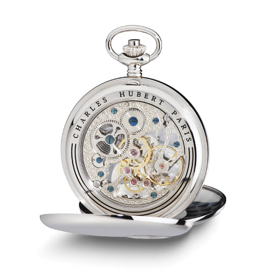 Charles Hubert Open Heart Dial 53mm Case Pocket Watch
