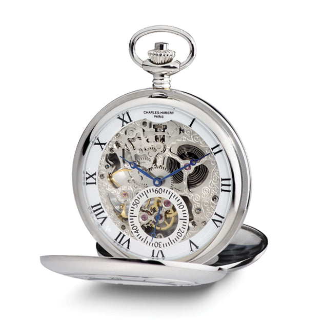 Charles Hubert Open Heart Dial 53mm Case Pocket Watch