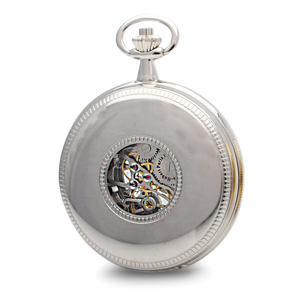 Charles Hubert Chrome-finish White Dial Pocket Watch