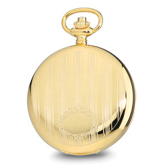 Charles Hubert Gold-finish White Skeleton Dial 53mm Pocket Watch