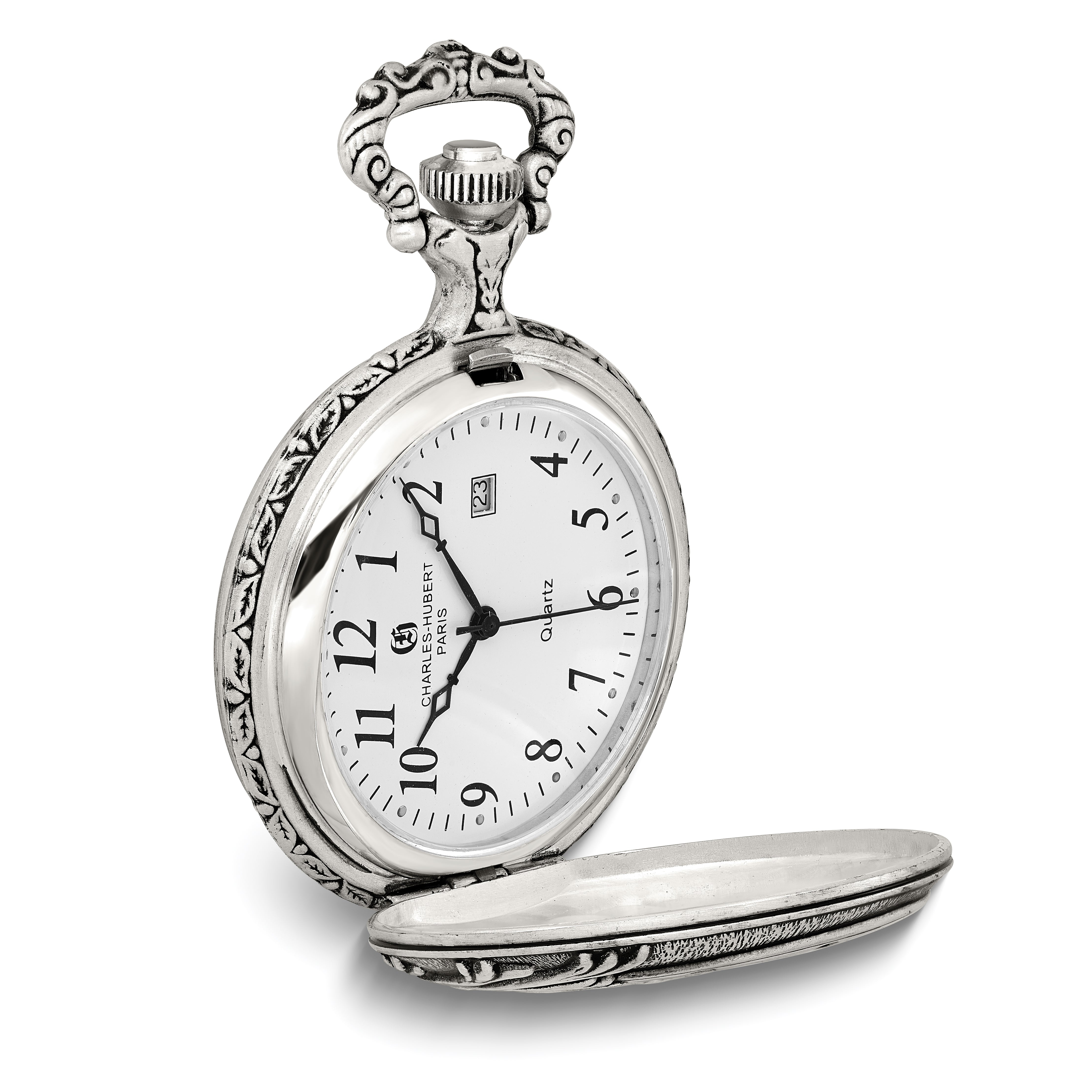 Charles Hubert Antiqued Finish Horses Pocket Watch