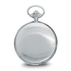 Charles Hubert Satin Chrome-finish Off White Dial Pocket Watch