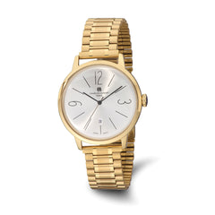 Charles-Hubert Stainless Steel Yellow IP-plated Silver-tone Dial wiht Date Watch