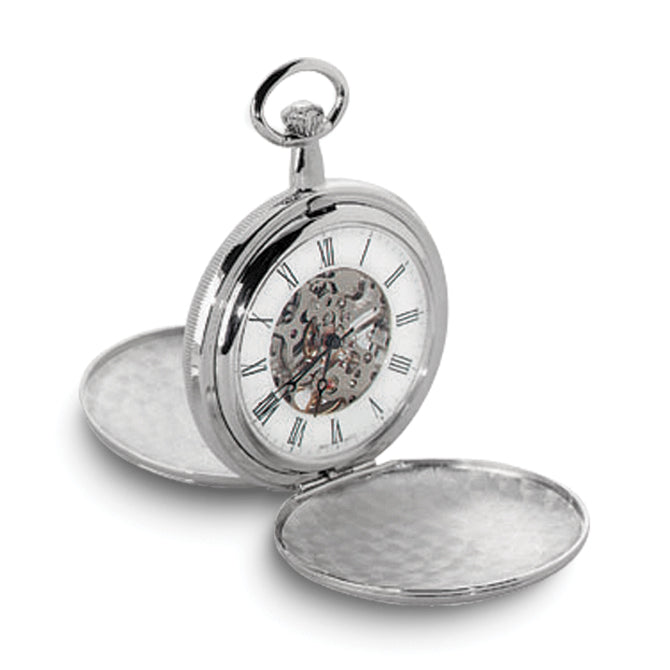 Charles Hubert Chrome-finish White Dial Pocket Watch