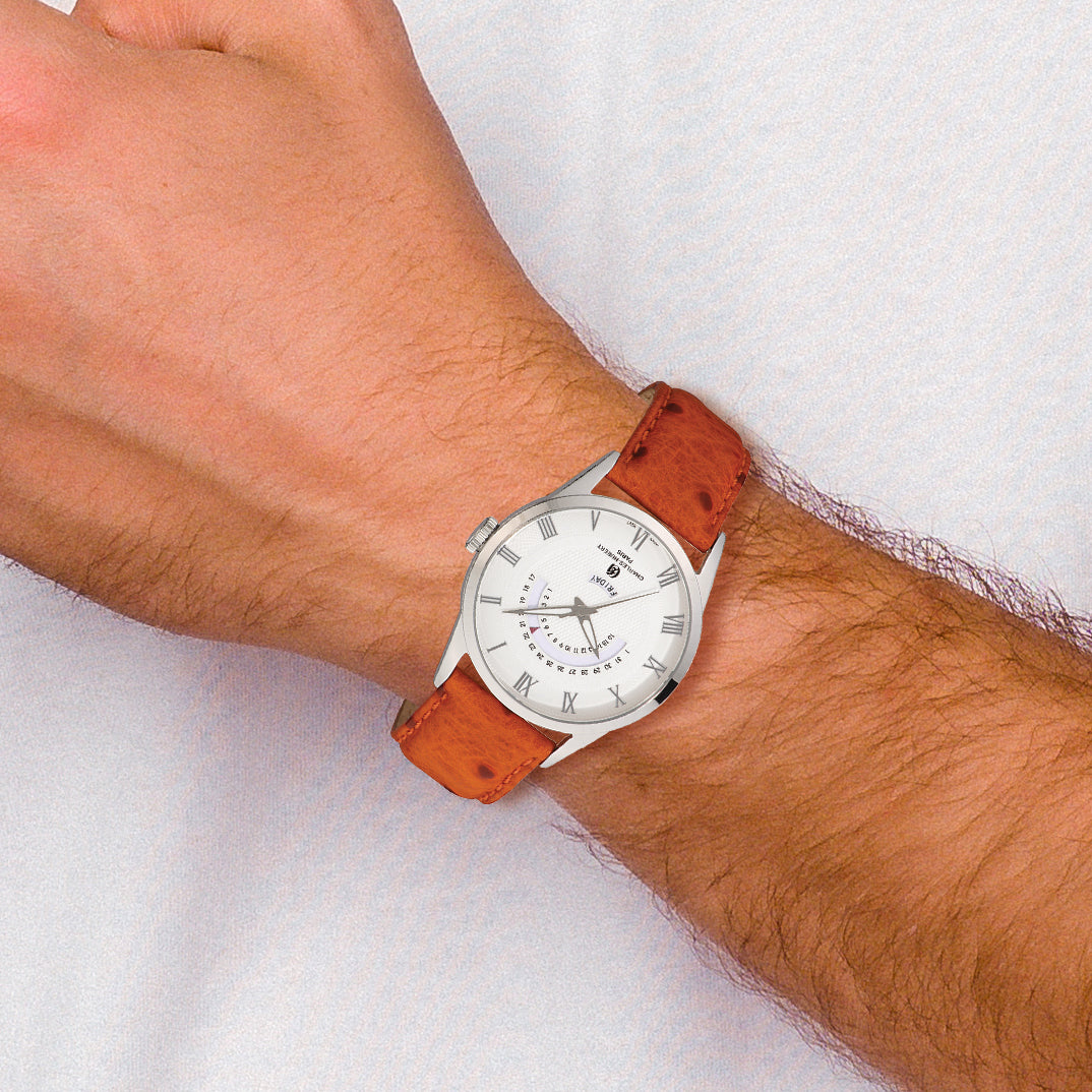 Charles-Hubert Stainless Steel White Dial with Day and Date Watch