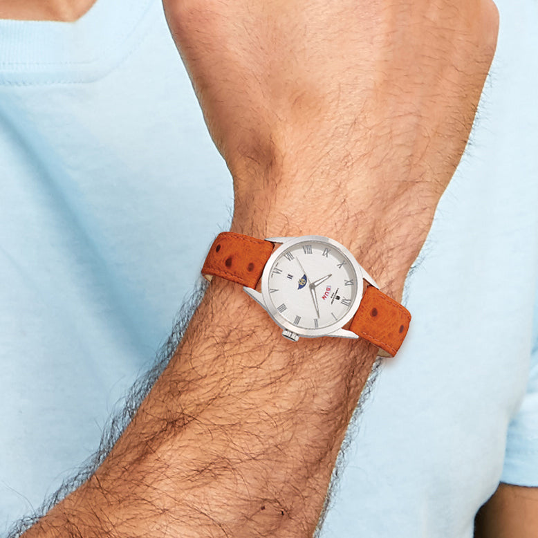 Charles-Hubert Stainless Steel White Dial with Day and Date Watch