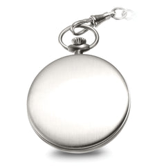 Charles Hubert Stainless Steel Open Face Tritium Quartz Pocket Watch