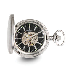 Charles Hubert Stainless Steel Hunter Case Tritium Mechanical Pocket Watch