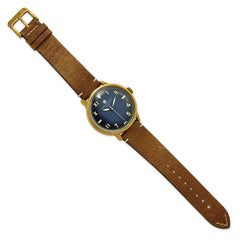 Charles Hubert Antique IP-plated Stainless Steel Blue Dial Quartz Watch