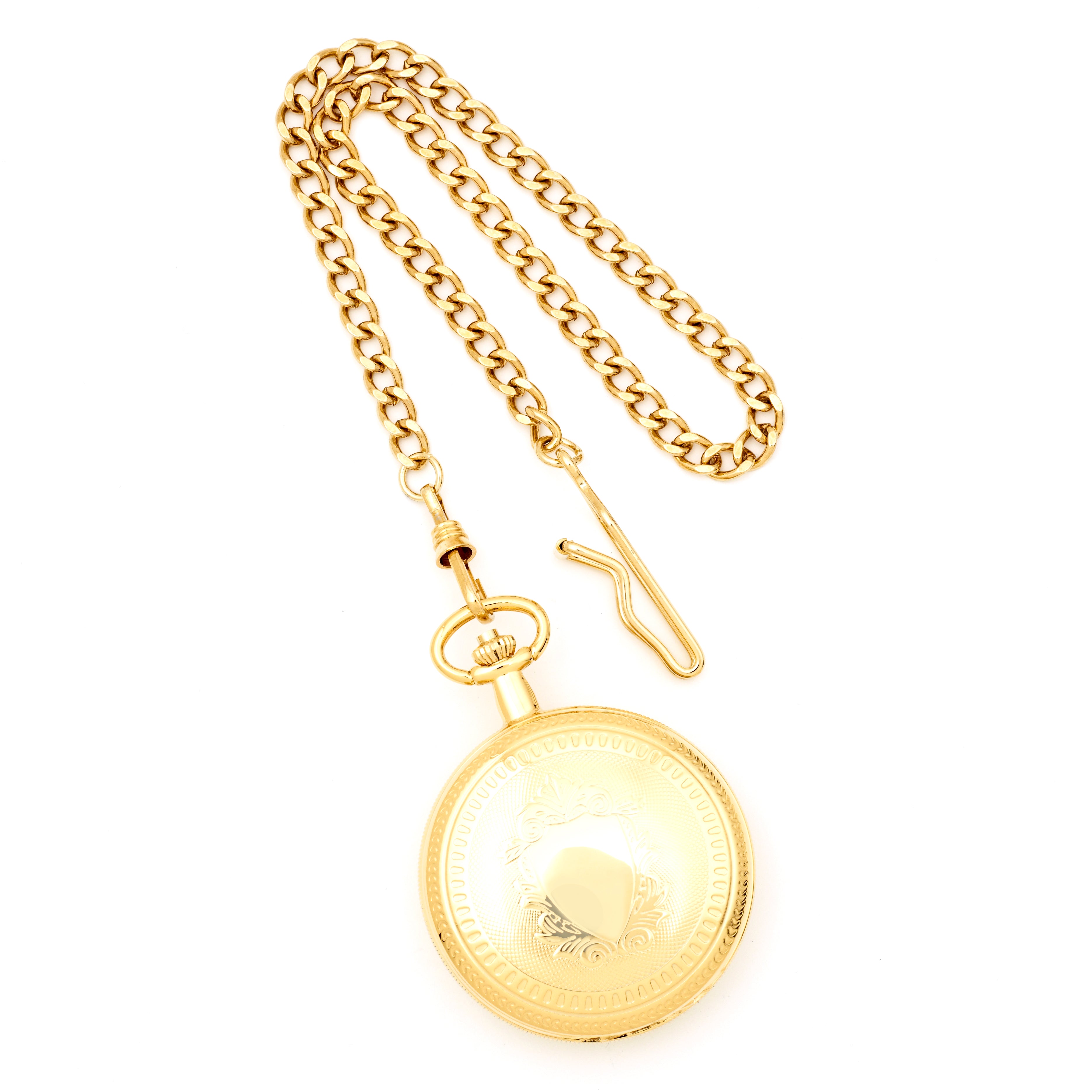 Charles Hubert Gold-finish White Dial Pocket Watch
