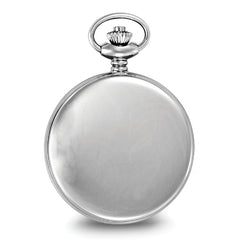 Charles Hubert Stainless Hunter Case w/Shield White Dial Pocket Watch