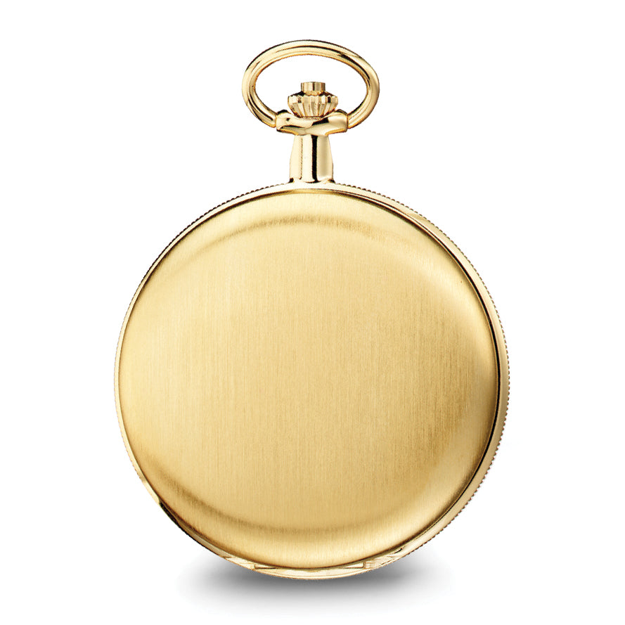 Charles Hubert Satin IP-plated Stainless White Dial Pocket Watch