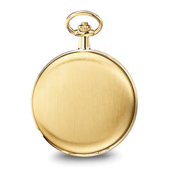 Charles Hubert Satin IP-plated Stainless White Dial Pocket Watch