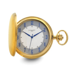 Charles Hubert Satin IP-plated Stainless White Dial Pocket Watch