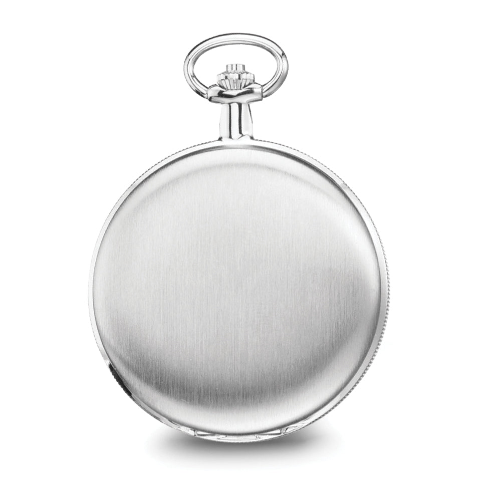 Charles Hubert Satin Stainless Hunter Case White Dial Pocket Watch