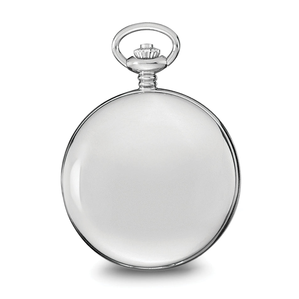 Charles Hubert Chrome-finish Open Window Moon Phase Pocket Watch