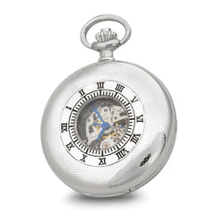 Charles Hubert Chrome-finish Open Window Case Pocket Watch