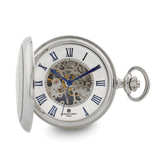 Charles Hubert Chrome-finish Open Window Case Pocket Watch