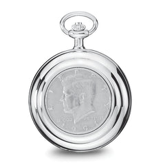Charles Hubert Half Dollar Coin/Plain Polished Back Pocket Watch