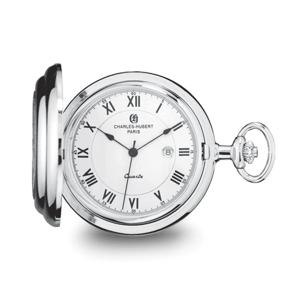 Charles Hubert Half Dollar Coin/Plain Polished Back Pocket Watch