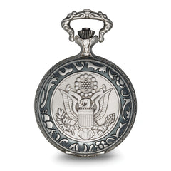 Charles Hubert Antique Chrome & Satin U.S. Seal Pocket Watch