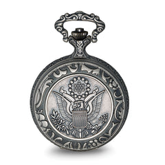 Charles Hubert Antique Chrome-finish U.S. Seal Pocket Watch