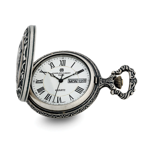 Charles Hubert Antique Chrome-finish U.S. Seal Pocket Watch