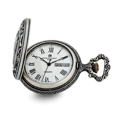 Charles Hubert Antique Chrome-finish Sailing Ship Pocket Watch